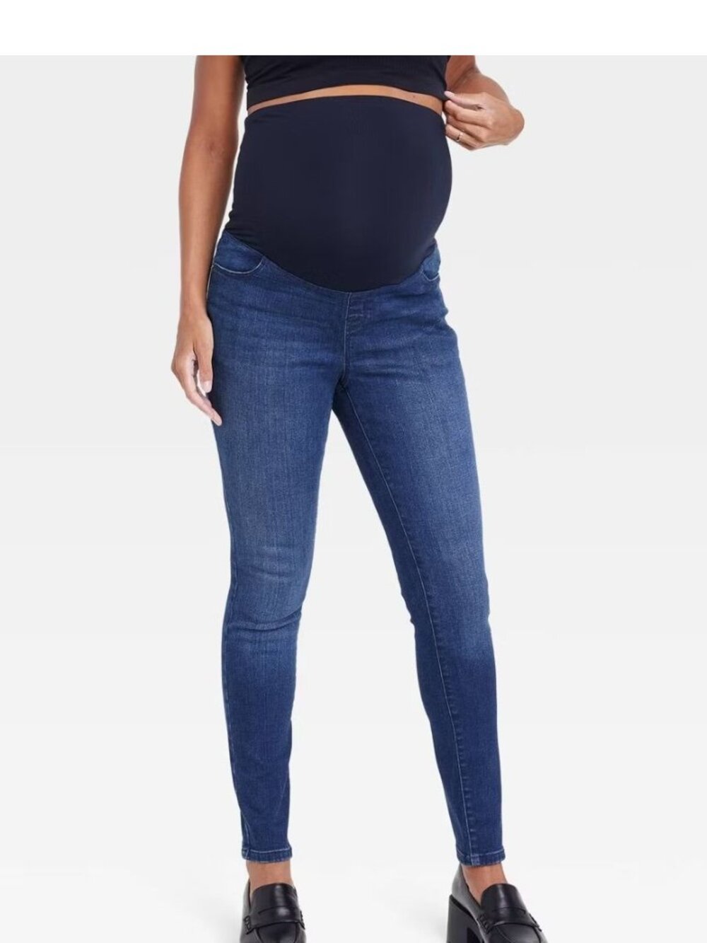 Isabel Maternity by Ingrid & Isabel Blue Skinny Jeggings - Size 4/27 maternity